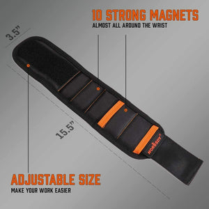 Magnetic Wristband & Universal Socket Grip | 7-19mm Magnetized Screws & Nails Holder
