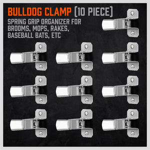 HORUSDY Mop & Broom Holder | Wall Mounted Tool Storage Clip | Spring Grip Garden Rack