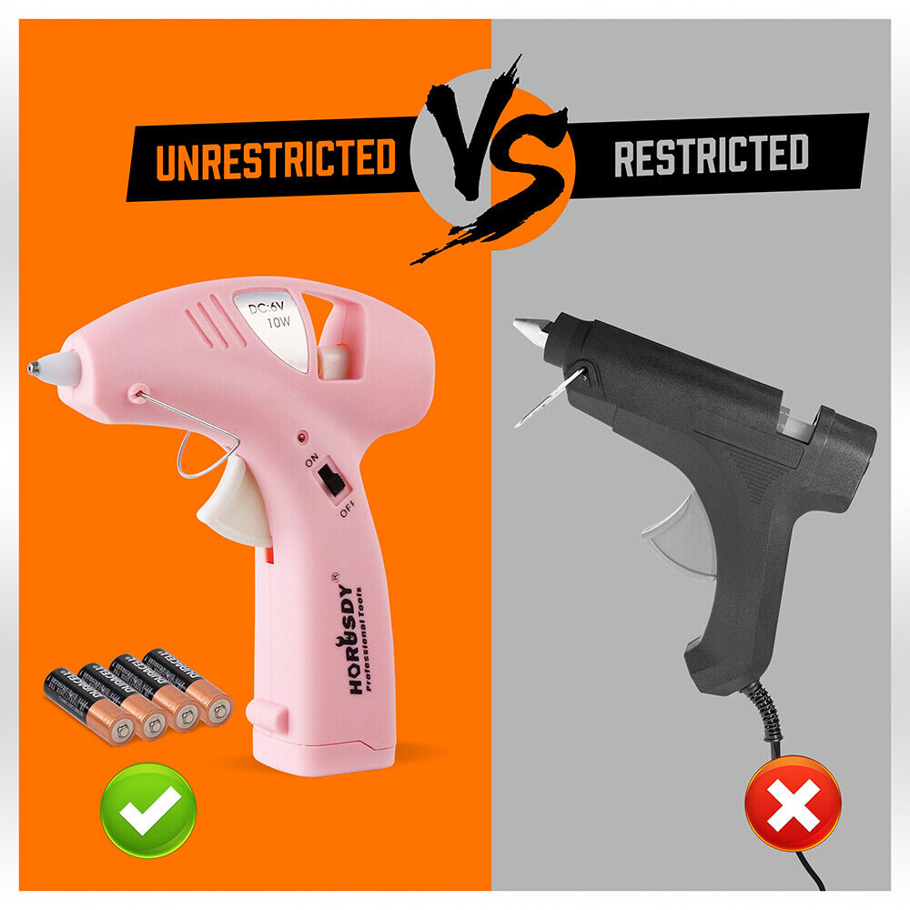 Cordless Hot Glue Gun | 20 Glue Sticks & Batteries Included | Craft DIY Repair Tool