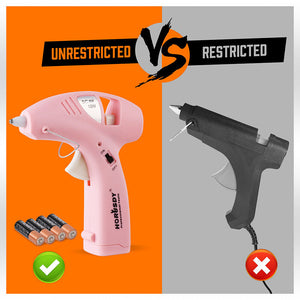 Cordless Hot Glue Gun | 20 Glue Sticks & Batteries Included | Craft DIY Repair Tool