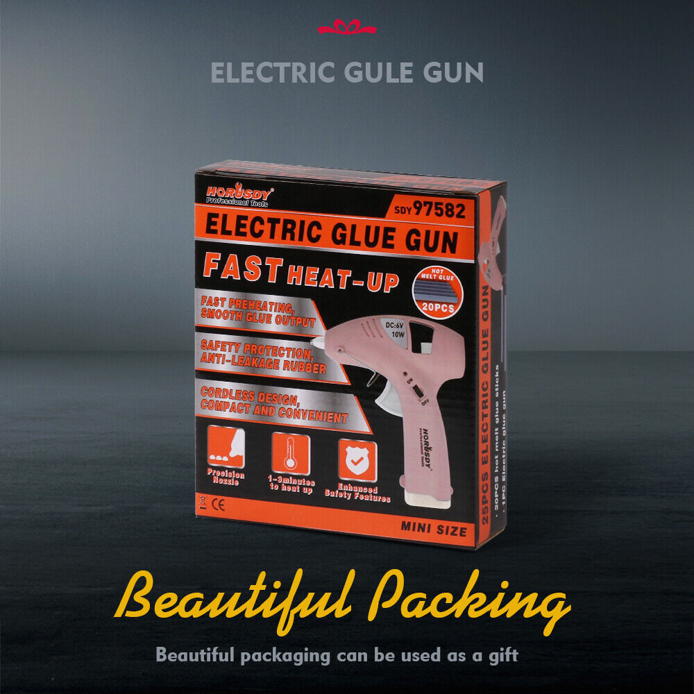 Cordless Hot Glue Gun | 20 Glue Sticks & Batteries Included | Craft DIY Repair Tool