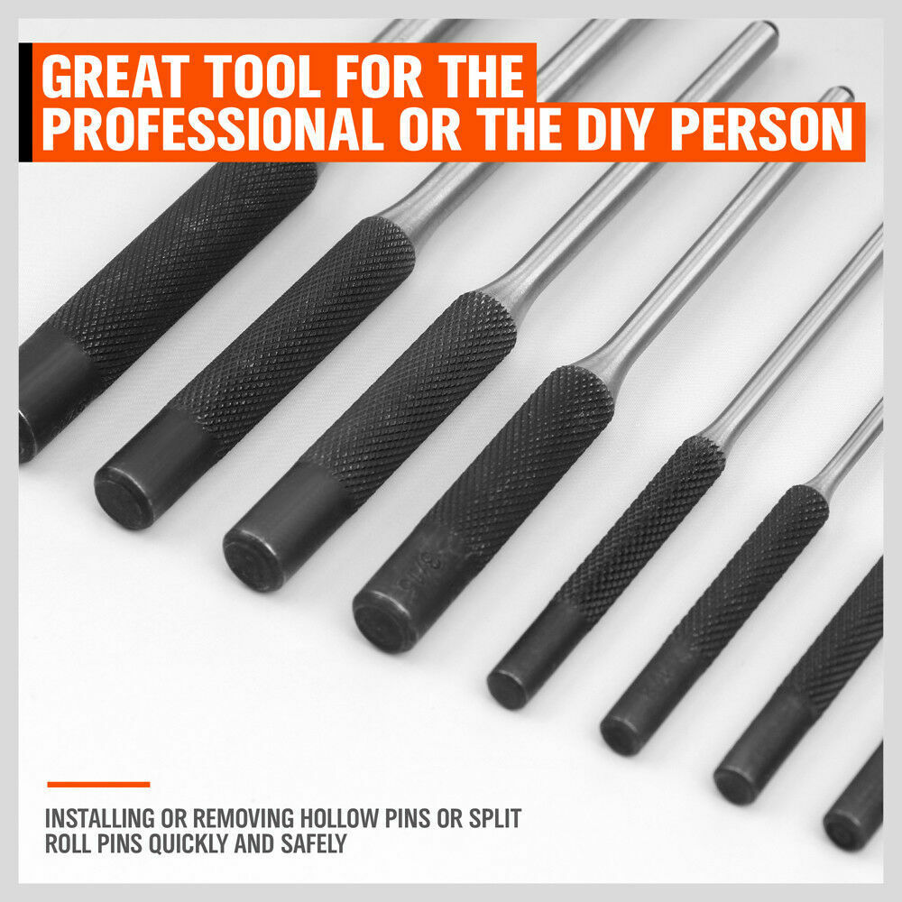 Roll Pin Punch Set | 9-Piece | Bolt Catch Gun Building & Repair Tool | Canvas Pouch Included