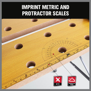 Foldable Work Bench | Mobile Sawhorse | Garage Trestle | Wood Cutting Anti-Slip Table