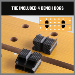 Foldable Work Bench | Mobile Sawhorse | Garage Trestle | Wood Cutting Anti-Slip Table