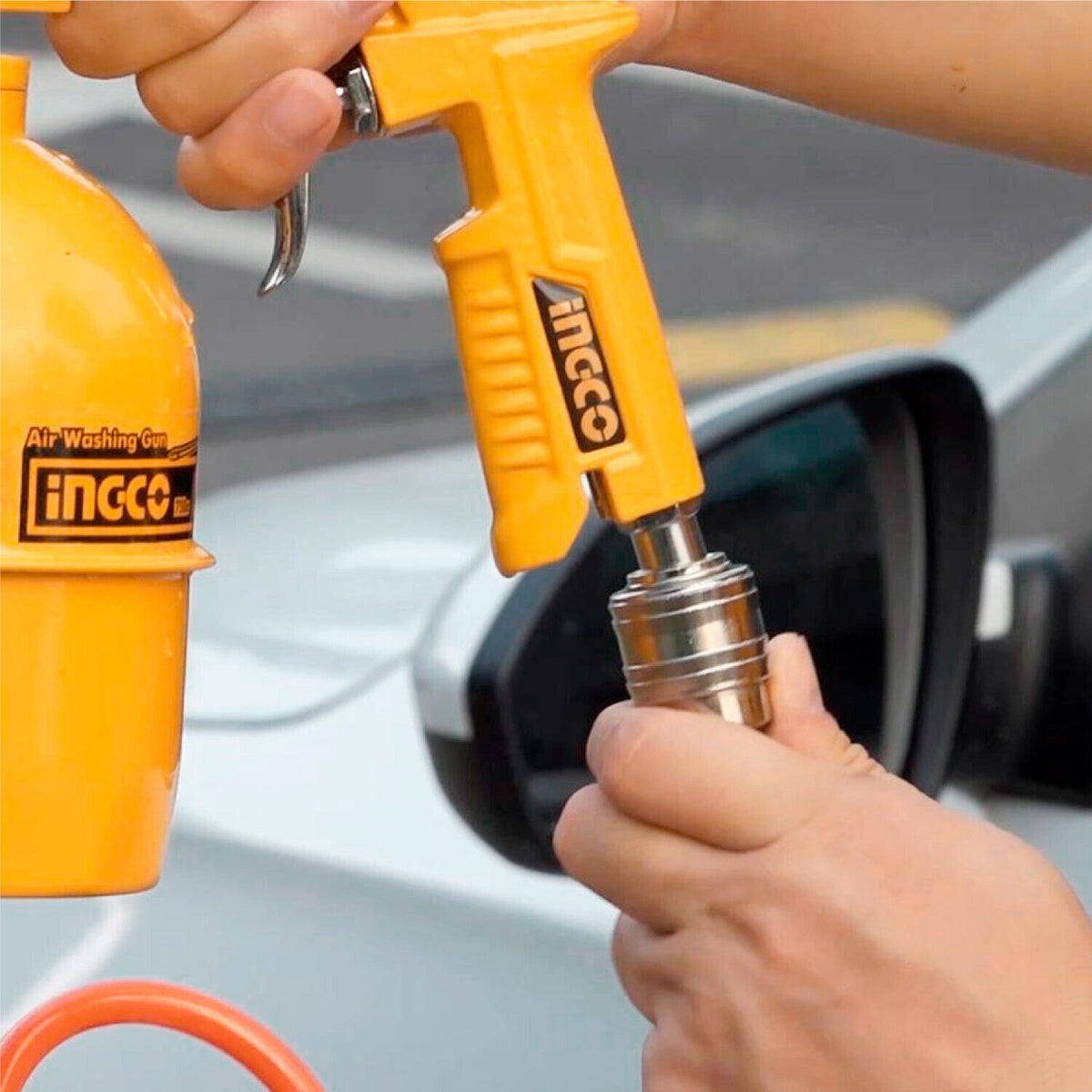 Ingco | 5Pc Compressor Air Tool Set | Paint Sprayer, Air Blower, Tyre Inflating & 5M Hose