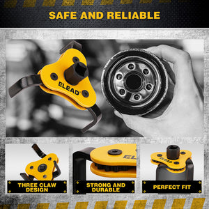 ELEAD 2Pcs Oil Filter Wrench Set | Adjustable Oil Filter Change Set | Engine Filters