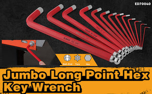 ELEAD 13pc Extra Large Hex Key Set | Long Allen Key Wrench | Ball End SAE 5/64"-3/4