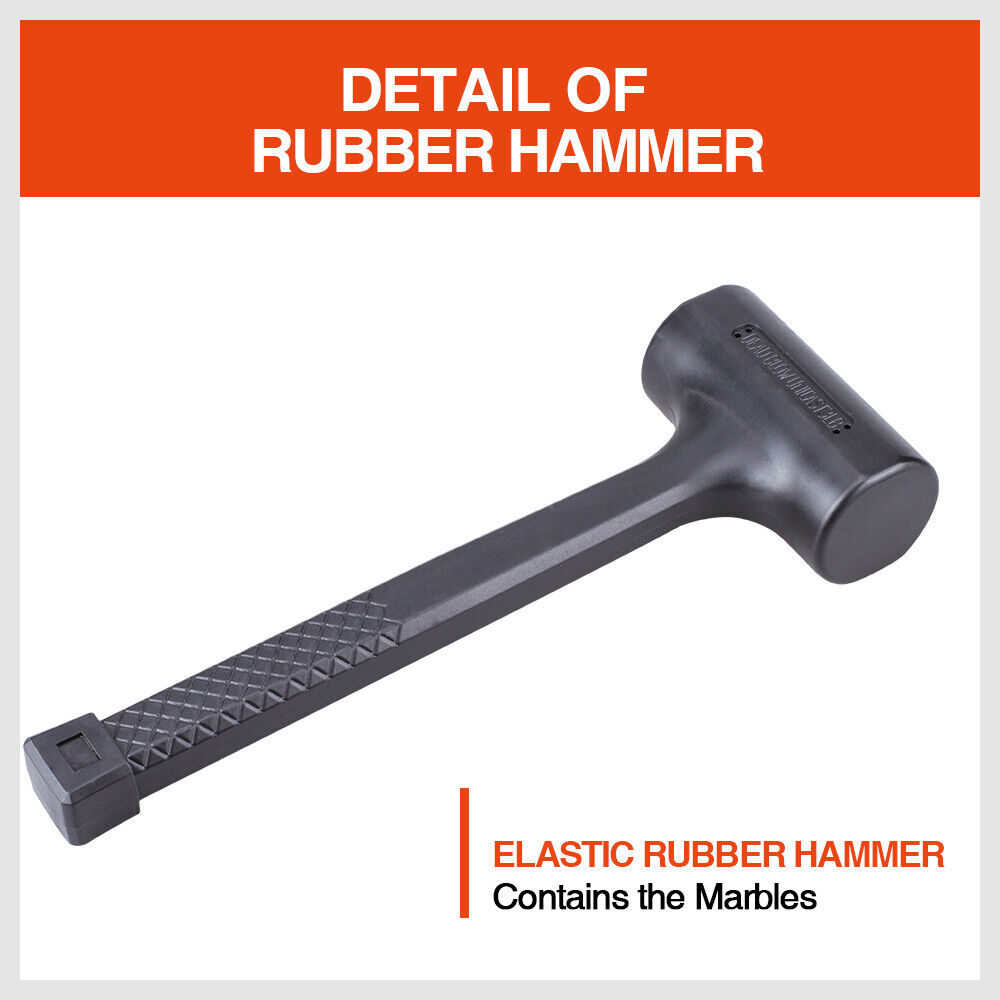 Dead Blow Rubber Mallet Hammer | 2LB | Non-Slip Soft Face for Auto Repair