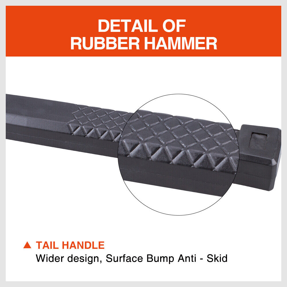 Dead Blow Rubber Mallet Hammer | 2LB | Non-Slip Soft Face for Auto Repair
