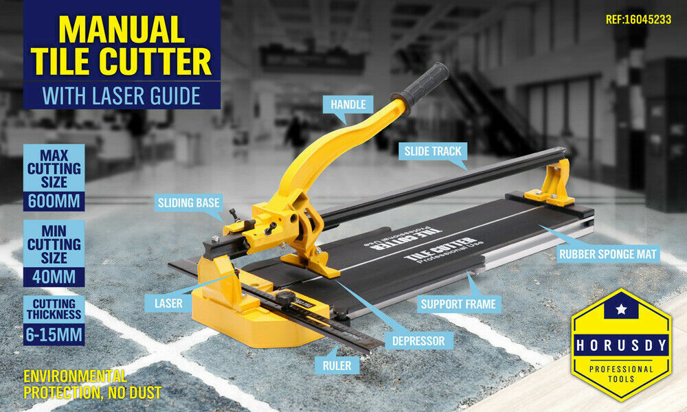 Manual Tile Cutter | 600mm | Laser Guide | Home Pro Tile Cutting Machine | Heavy Duty