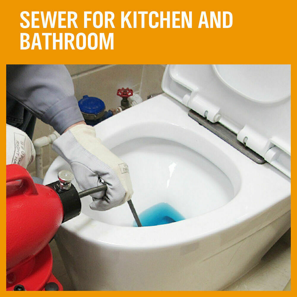 Electric Drain Cleaner | 400RPM Sewage Machine | 10M Coil for Sewer Plumbing Snake Pipe