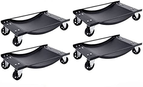 Heavy Duty Wheel Dolly | 4-Pack | 450KG (1000LB) Capacity | Car Positioning Jack Platform