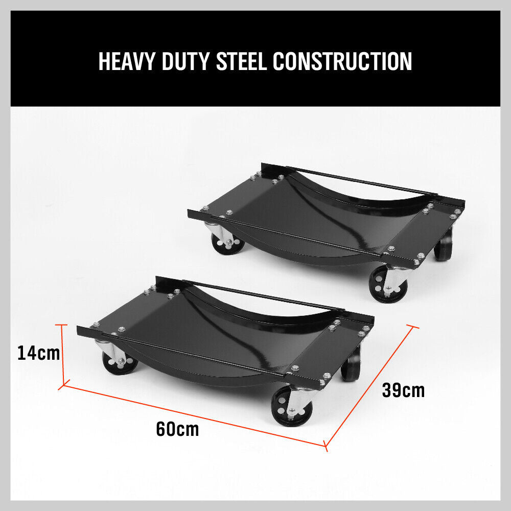 Heavy Duty Wheel Dolly | 4-Pack | 450KG (1000LB) Capacity | Car Positioning Jack Platform