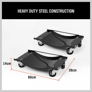 Heavy Duty Wheel Dolly | 4-Pack | 450KG (1000LB) Capacity | Car Positioning Jack Platform