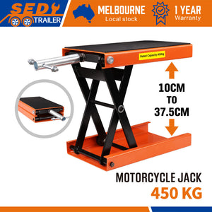Motorcycle Lift Jack | 205KG Capacity | Motorbike Stand Hoist Repair Work Bench