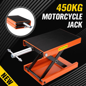Motorcycle Lift Jack | 205KG Capacity | Motorbike Stand Hoist Repair Work Bench