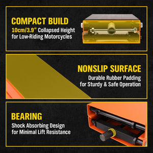 Motorcycle Lift Jack | 205KG Capacity | Motorbike Stand Hoist Repair Work Bench