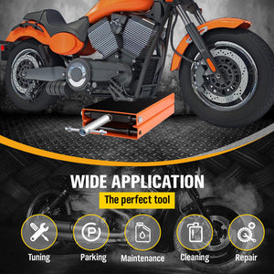 Motorcycle Lift Jack | 205KG Capacity | Motorbike Stand Hoist Repair Work Bench