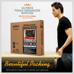 52Pc Wall Mounted Tool Storage Rack | Wrench Spanner Holder | Screwdriver Pliers