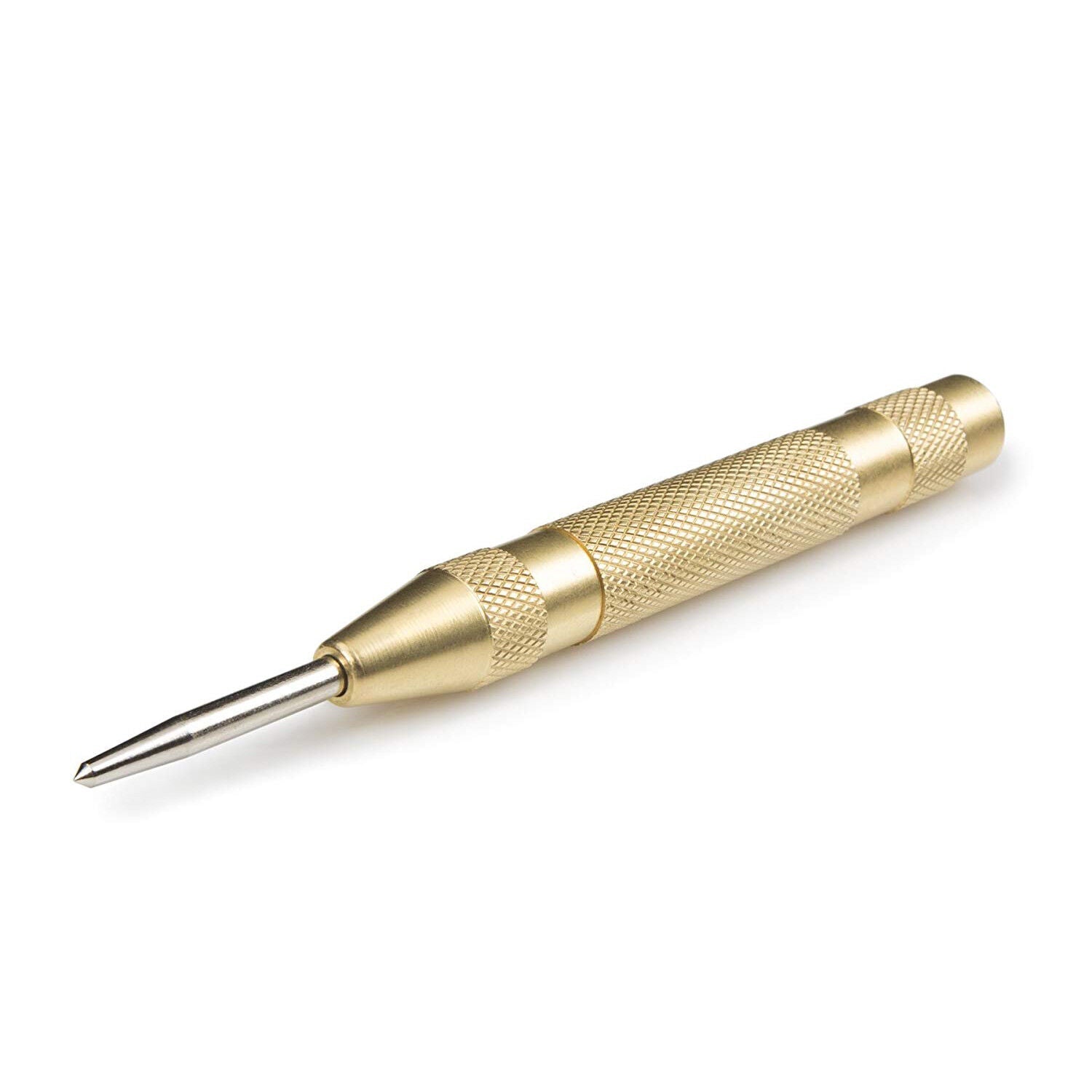 Automatic Centre Punch | 125mm (5") | Spring Loaded Adjustable Metal Drill Tool | Gold Finish