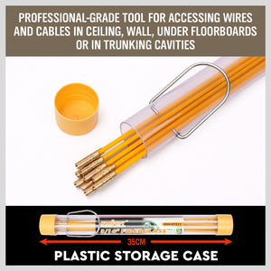 Fiberglass Electrician Push Pull Rods | 3.3M | 4mm Cable Contractors Duct Tool