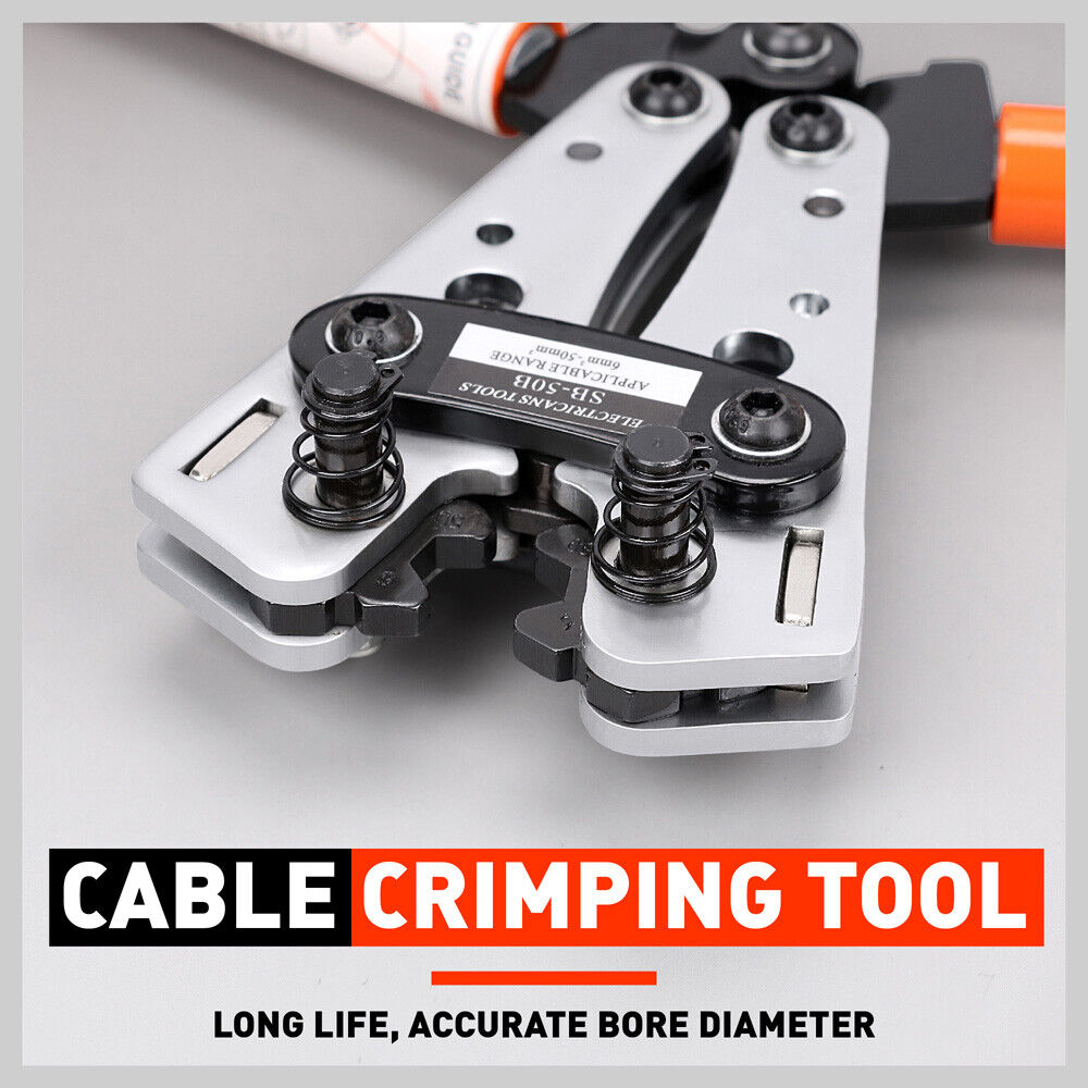 Wire Crimper Cable Tool | 6-50mm² | Electric Tube Crimping Hand Tool | Battery Lug