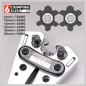 Wire Crimper Cable Tool | 6-50mm² | Electric Tube Crimping Hand Tool | Battery Lug