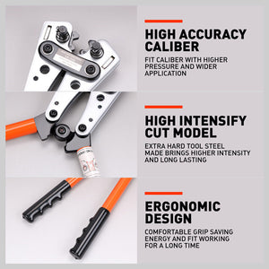Wire Crimper Cable Tool | 6-50mm² | Electric Tube Crimping Hand Tool | Battery Lug