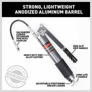 Manual Grease Gun | Heavy Duty | 600CC | Flexible Hose Coupler | 10,000 PSI Oiling Tools