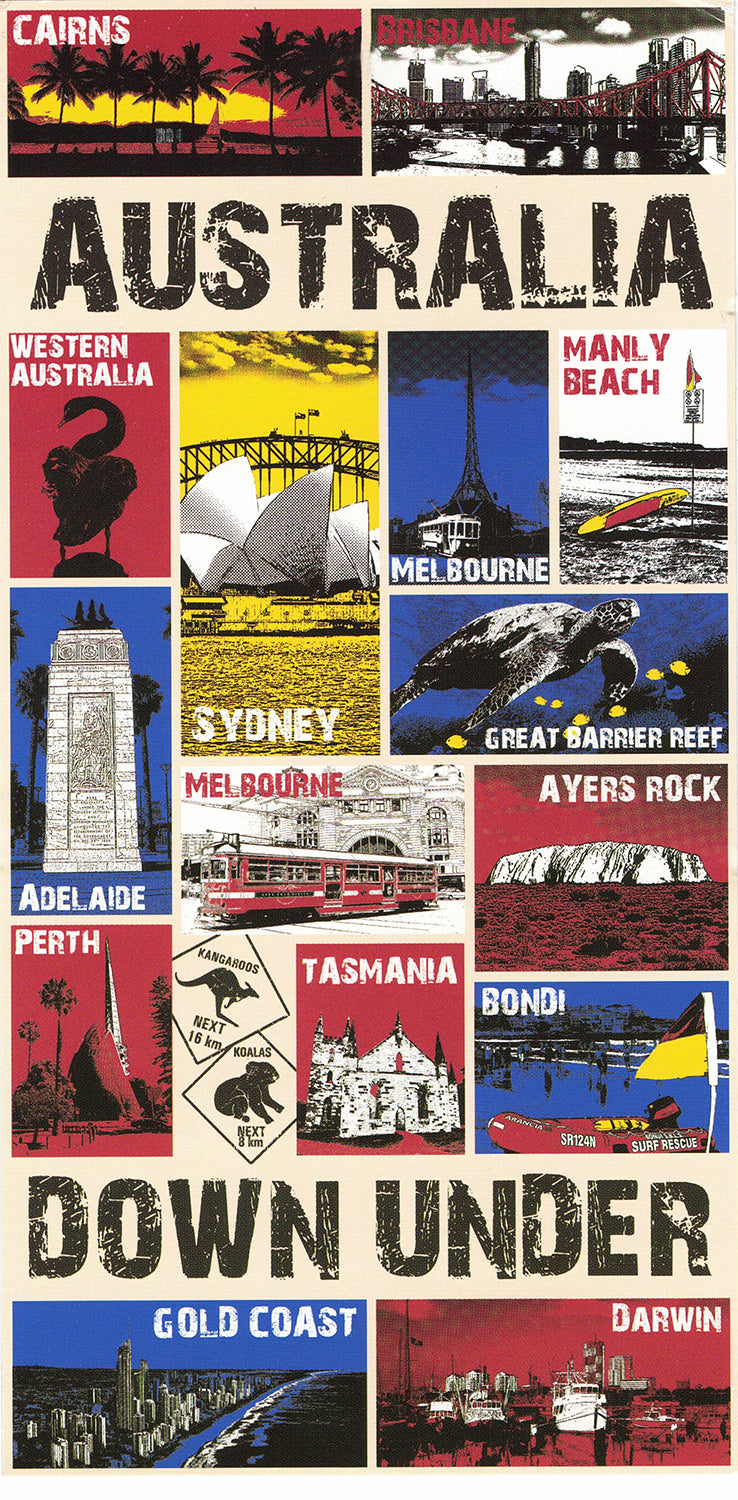 100% Cotton | Australian Souvenir Aussie Kangaroos Flag Soft Beach Bath Towel | Gift | Australia Down Under