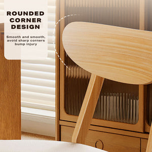 Dining Chairs | Kitchen Chair | Natural Wood | Linen Fabric | Cafe Lounge Chairs