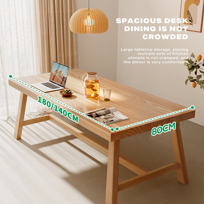 1.4M Solid Wood Dining Table | Square Dining Table | Kitchen Furniture
