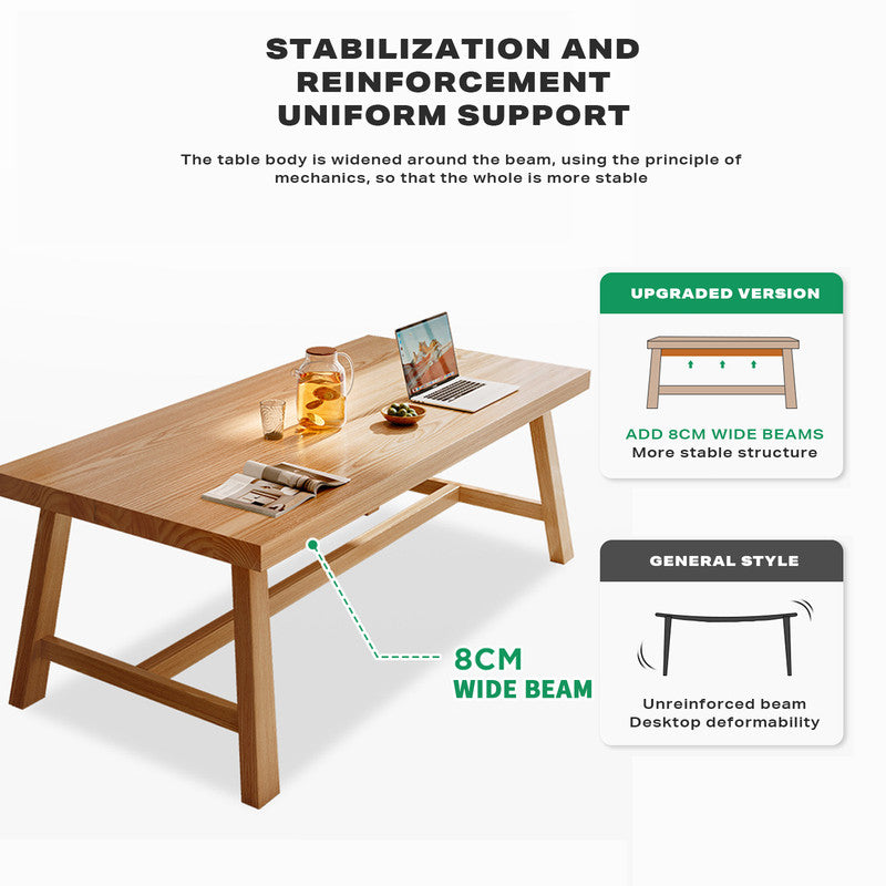 1.4M Solid Wood Dining Table | Square Dining Table | Kitchen Furniture