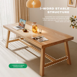 1.4M Solid Wood Dining Table | Square Dining Table | Kitchen Furniture