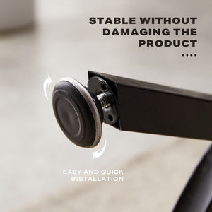 2 Tier End Table | Sofa Side End Table | Round Nightstand with Sturdy Metal Frame