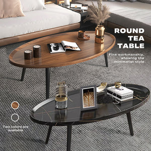 Coffee Table Living Room Accent Oval Table | Contemporary Style | Leisure Tea Table
