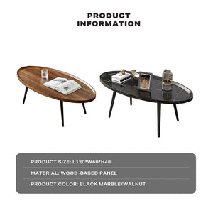 Coffee Table Living Room Accent Oval Table | Contemporary Style | Leisure Tea Table