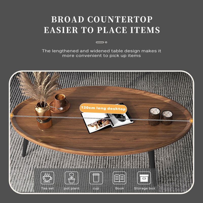 Coffee Table Living Room Accent Oval Table | Contemporary Style | Leisure Tea Table