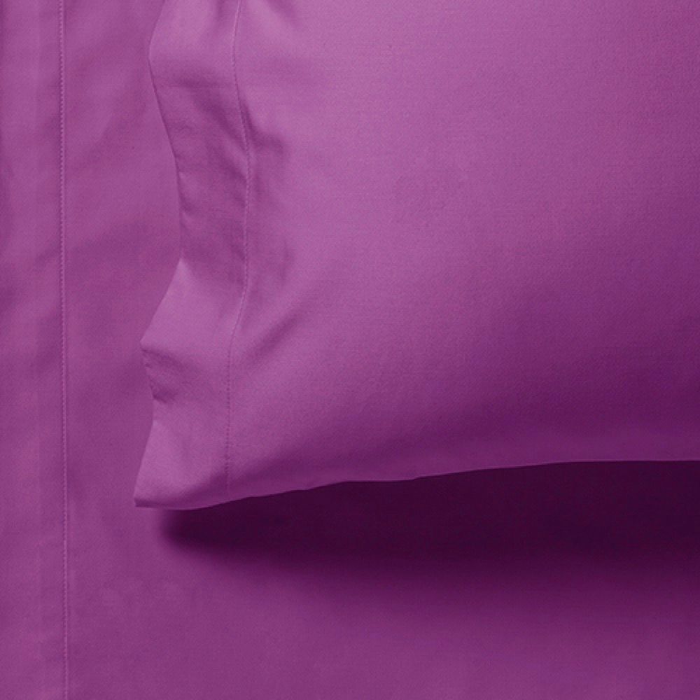 1000TC Ultra Soft Fitted Sheet & 2 Pillowcases Set | Double Size | Purple