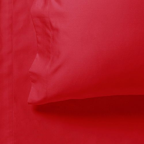 1000TC Ultra Soft Bed Sheet Set | Double Size | Red | Flat & Fitted
