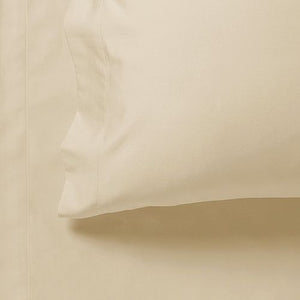 1000TC Ultra Soft Bed Sheet Set | Double Size | Yellow Cream | Flat & Fitted