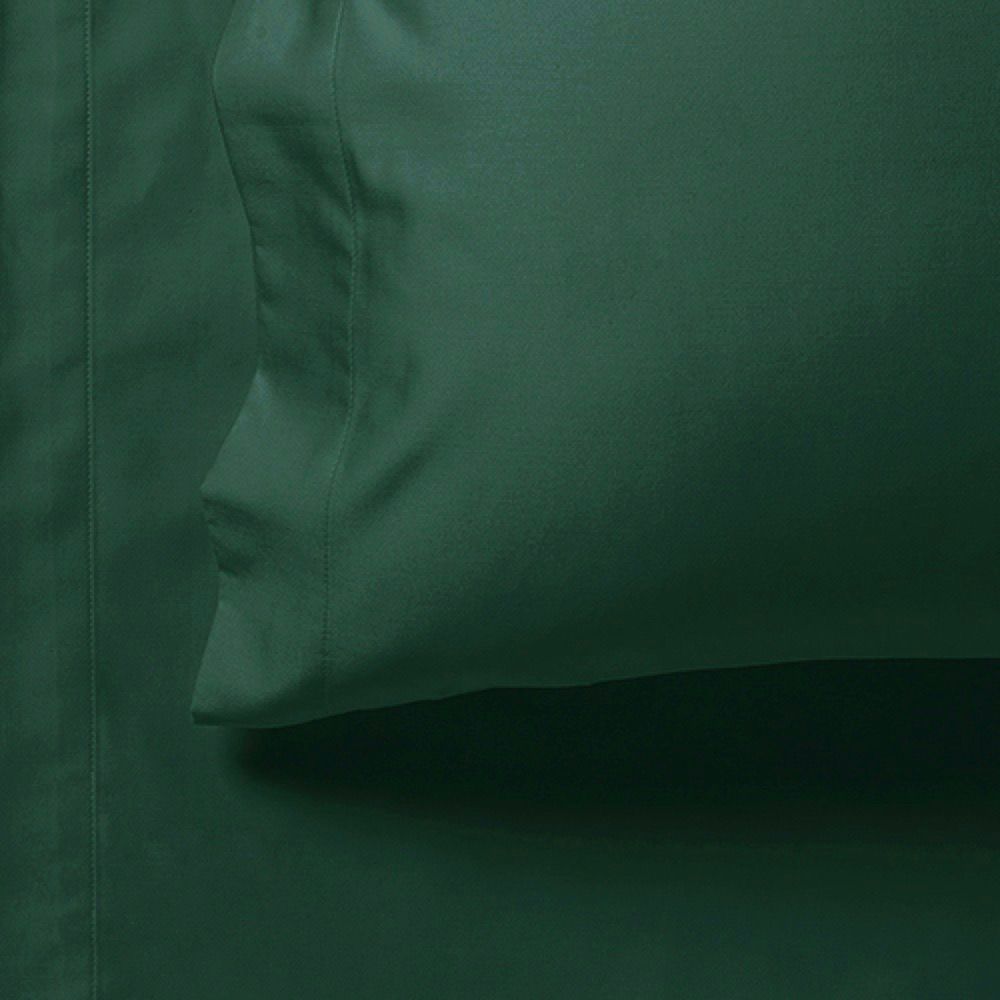 1000TC Ultra Soft Fitted Sheet & 2 Pillowcases Set | King Size Bed | Dark Green