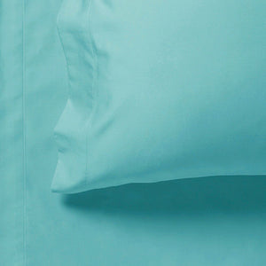 1000TC Ultra Soft Fitted Sheet & 2 Pillowcases Set | King Size Bed | Aqua