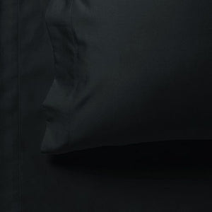 1000TC Ultra Soft Bed Sheet Set | King Size | Black | Flat & Fitted