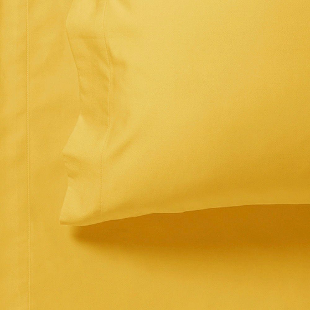 1000TC Ultra Soft Fitted Sheet & Pillowcase Set | King Single Size Bed | Yellow