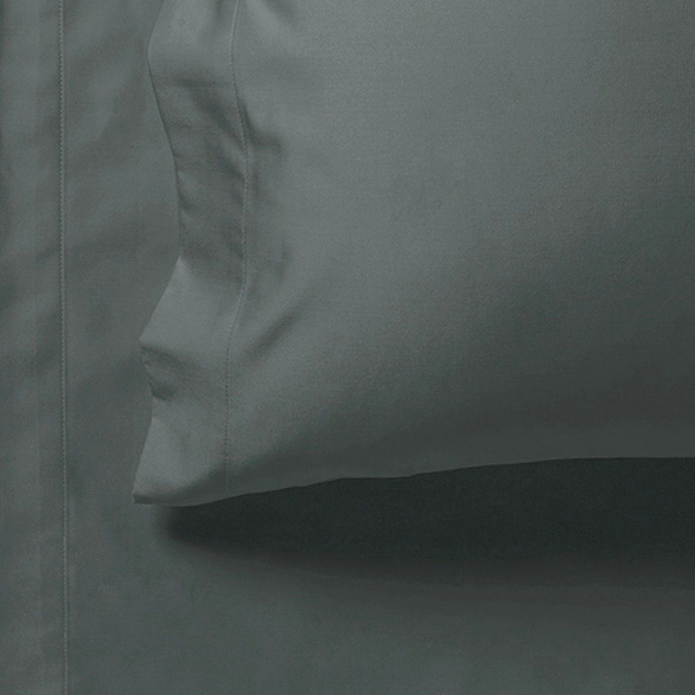1000TC Ultra Soft Fitted Sheet & 2 Pillowcases Set | Queen Size Bed | Charcoal