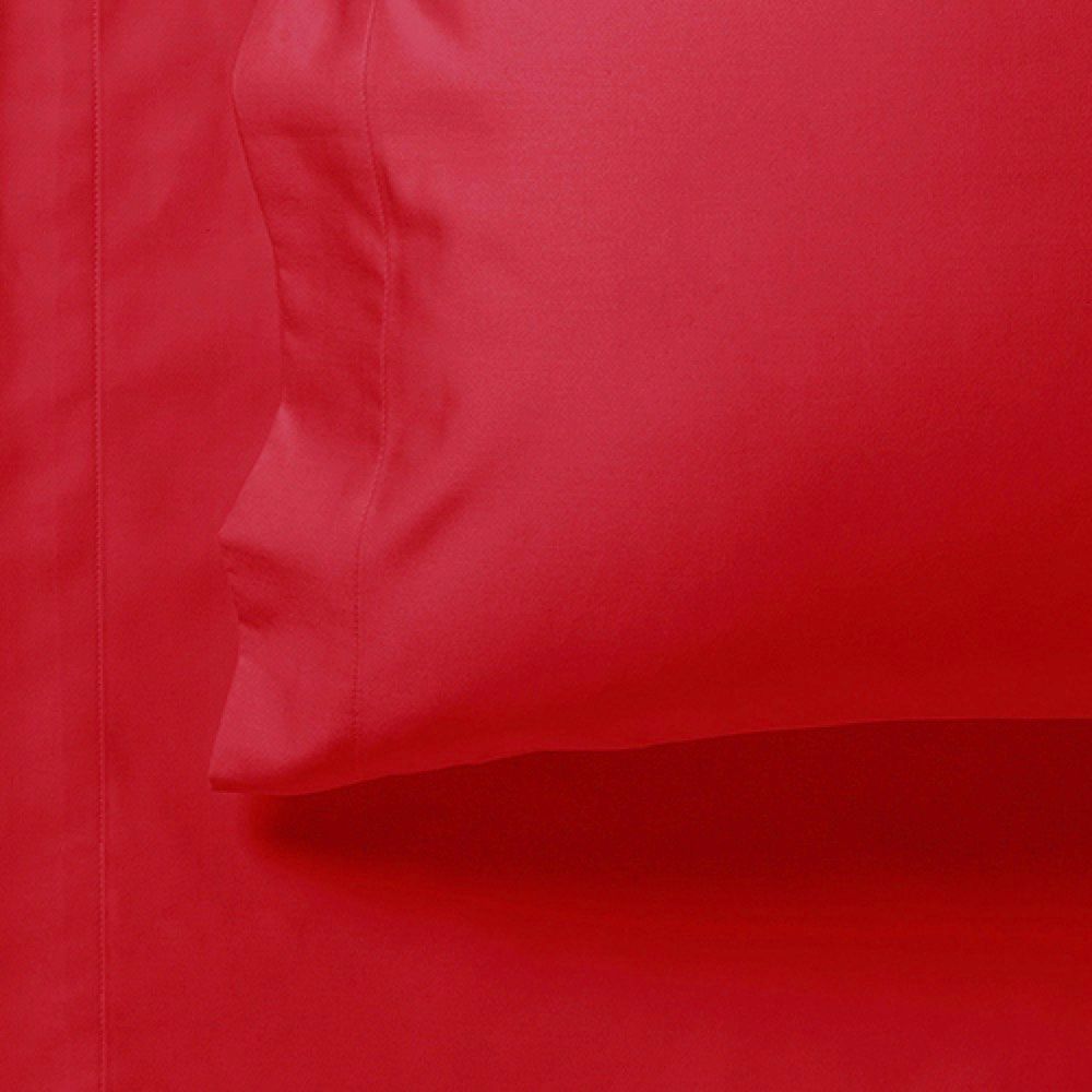 1000TC Ultra Soft Fitted Sheet & Pillowcase Set | Single Size | Red