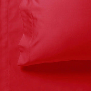 1000TC Ultra Soft Fitted Sheet & Pillowcase Set | Single Size | Red