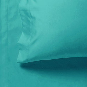 1000TC Ultra Soft Bed Sheet Set | Single Size | Teal | Flat & Fitted