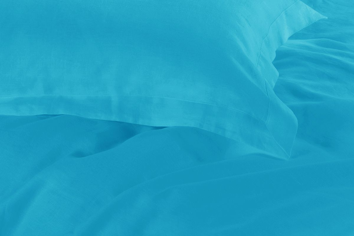 1000TC | Tailored | Double Size | Light Blue | Duvet Quilt Cover Set